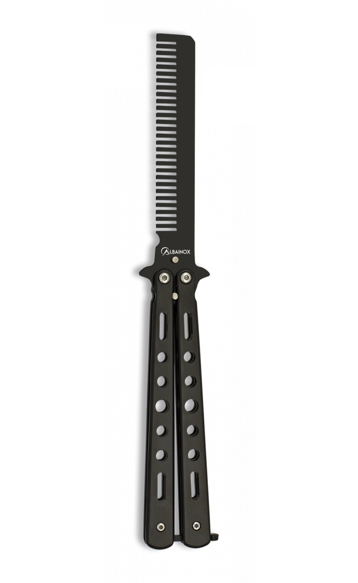 Peigne papillon noir