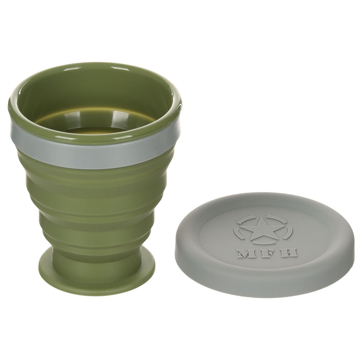 Gobelet pliant MFH kaki silicone 200ml