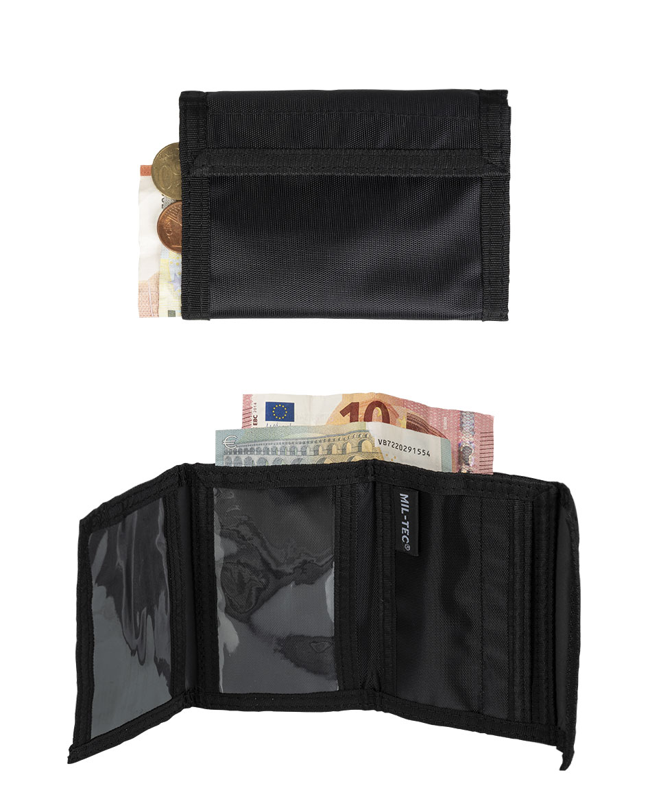 Porte-monnaie compartimenté - noir