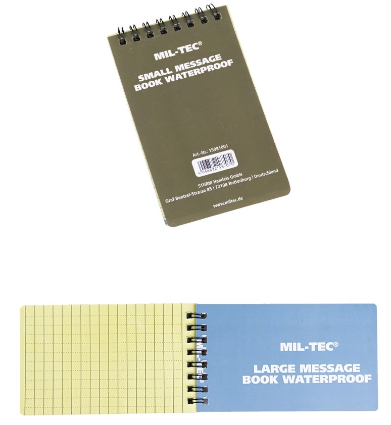 Petit carnet étanche 7.5x13cm