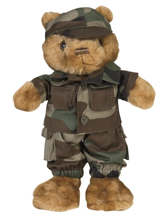 Vêtements camo pour ours en peluche