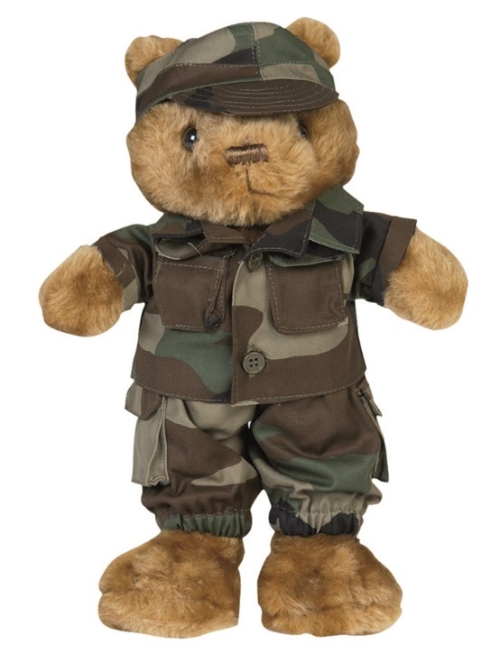 Vêtements camo pour peluche