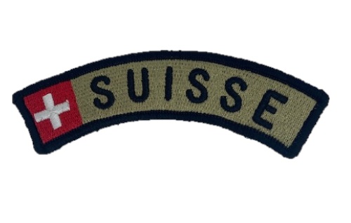 Patch tissu Armée Suisse rouge/beige