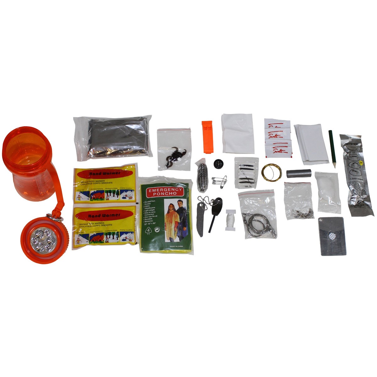 Kit de survie extrême MFH 34 pcs + lampe