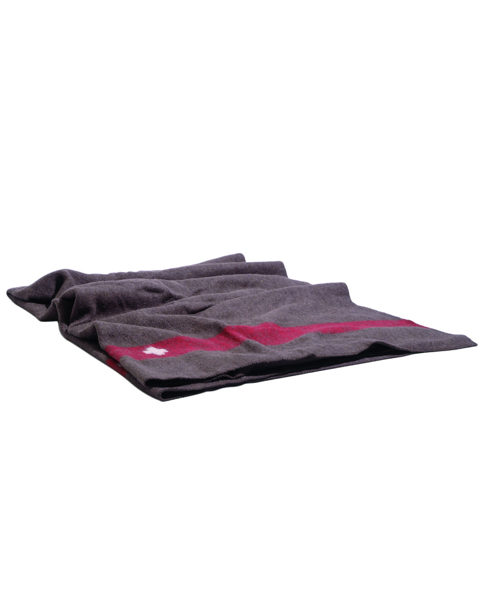 Couverture en laine Suisse MILTEC marron
