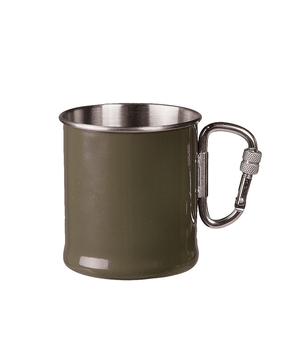 Tasse-mousqueton MILTEC inox Olive 500ml