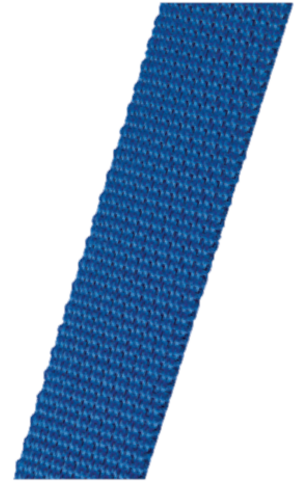 Sangle polypro. 1.5x25mm - 2.5m bleu