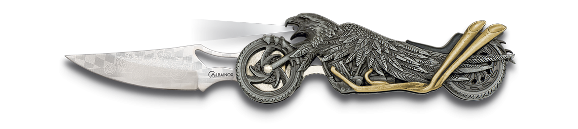 Couteau pliant moto aigle