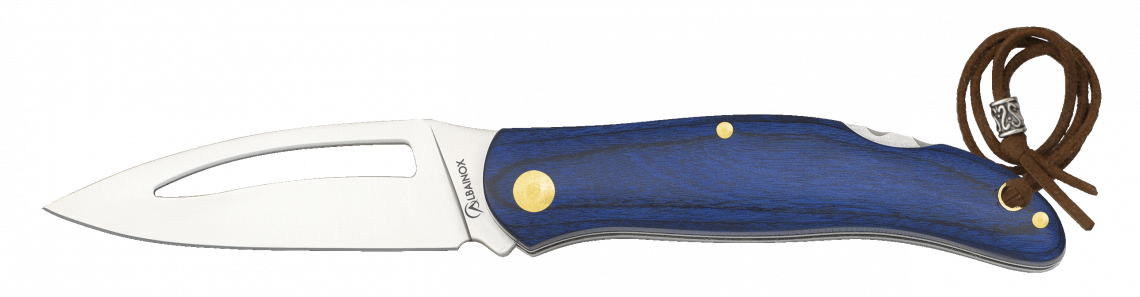 Couteau Pakkawood bleu
