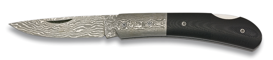 Couteau ALBAINOX Damassé bois noir