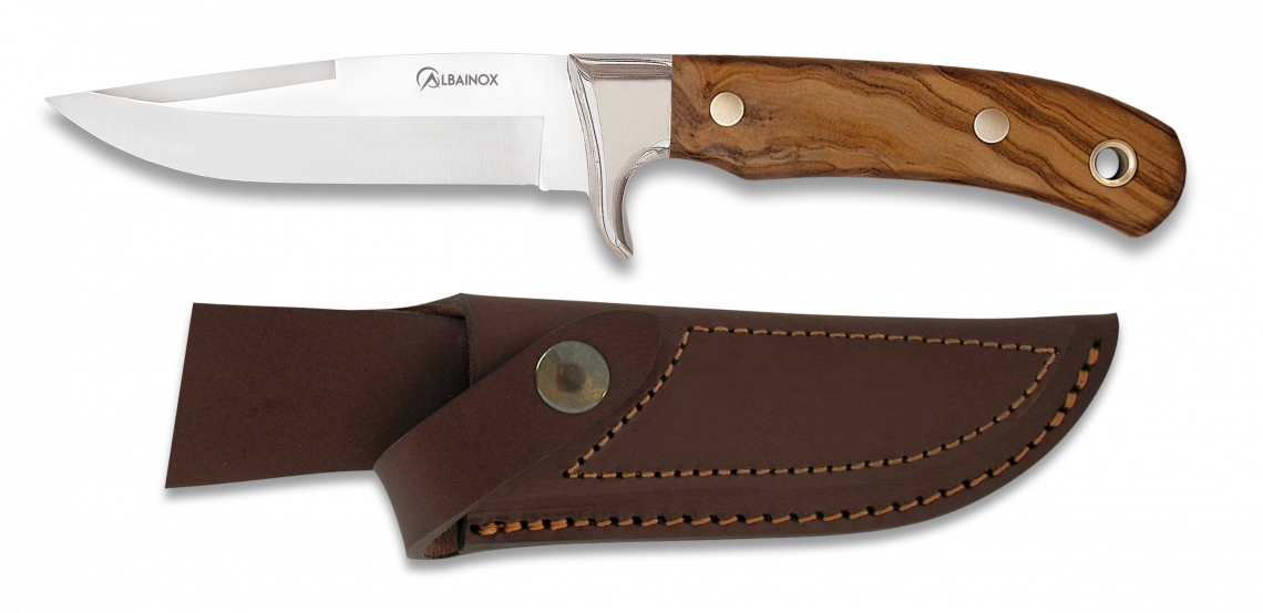 Couteau de chasse ALBAINOX bois olivier