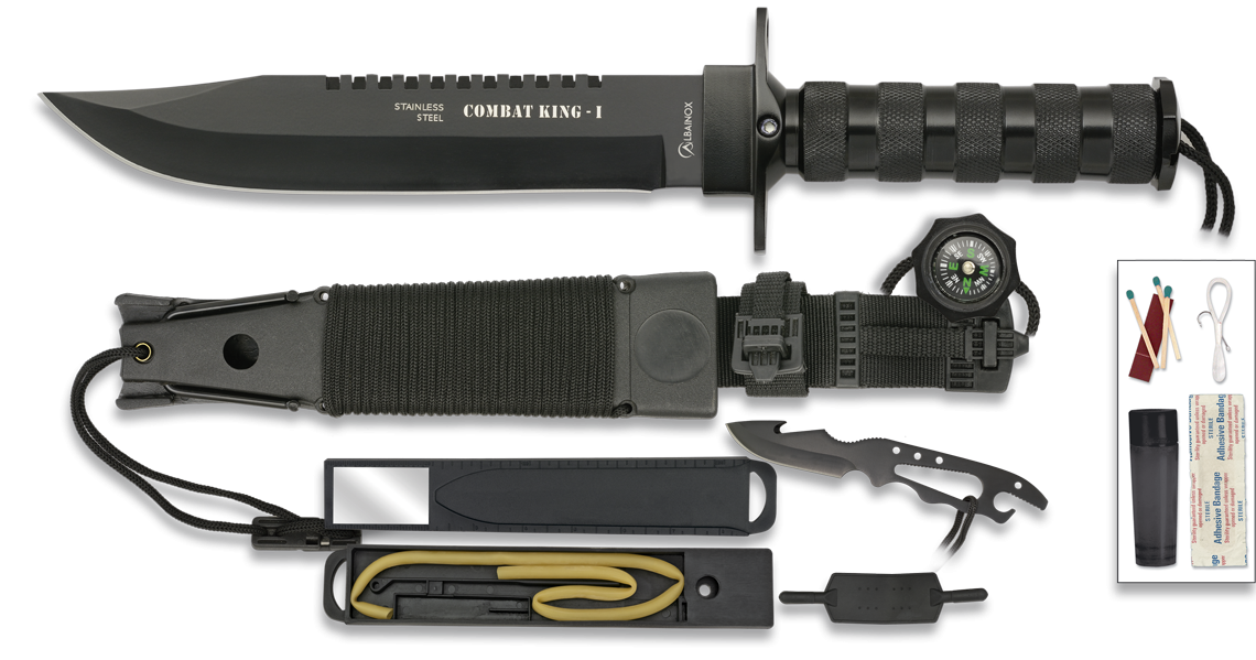 Couteau de survie + kit survie ALBAINOX
