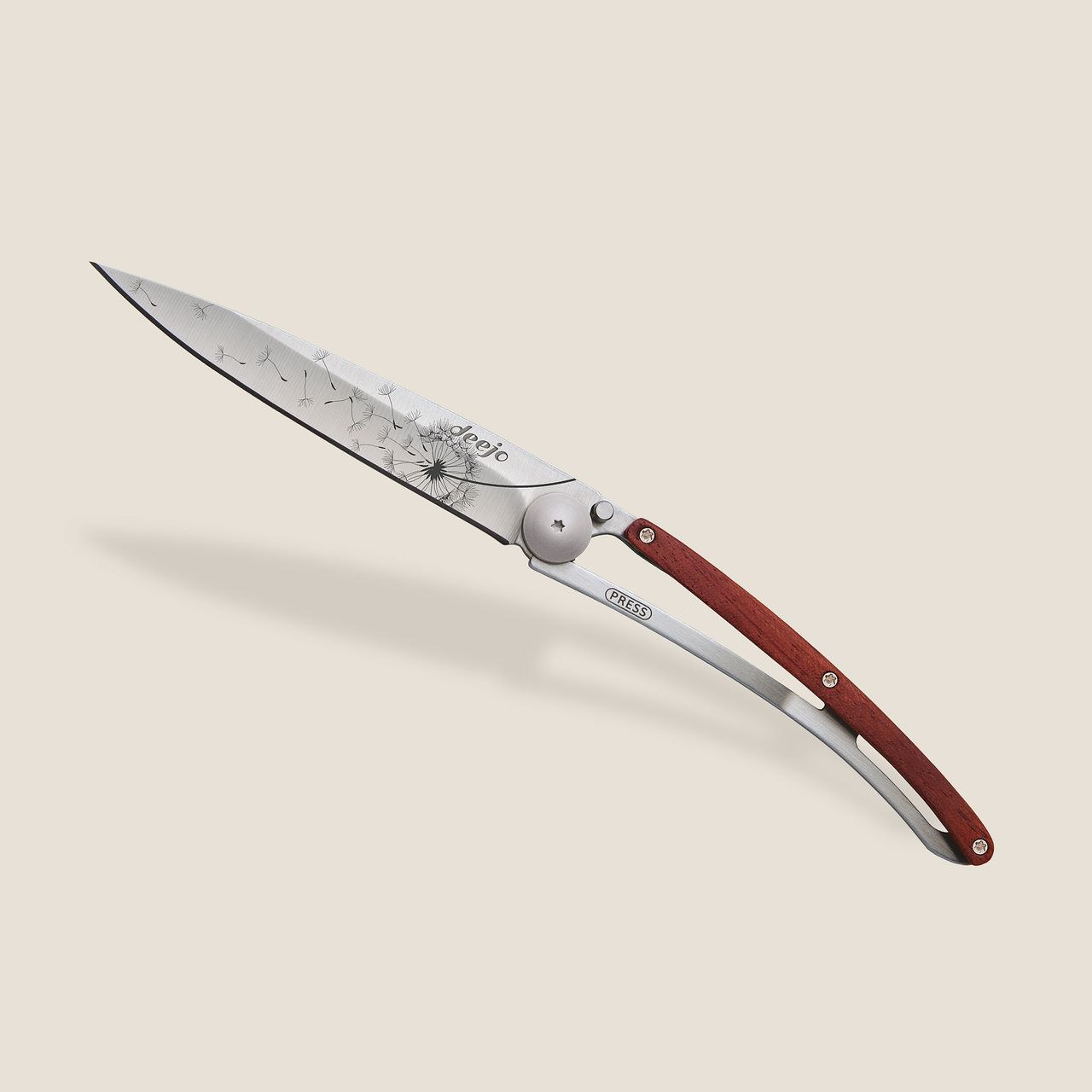 Couteau DEEJO 37gr B.corail/Faites voeux