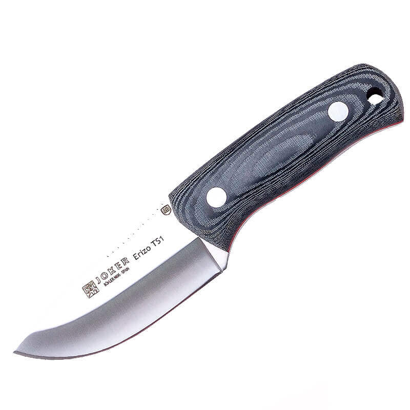 Couteau Erizo TS1 Micarta noir + silex