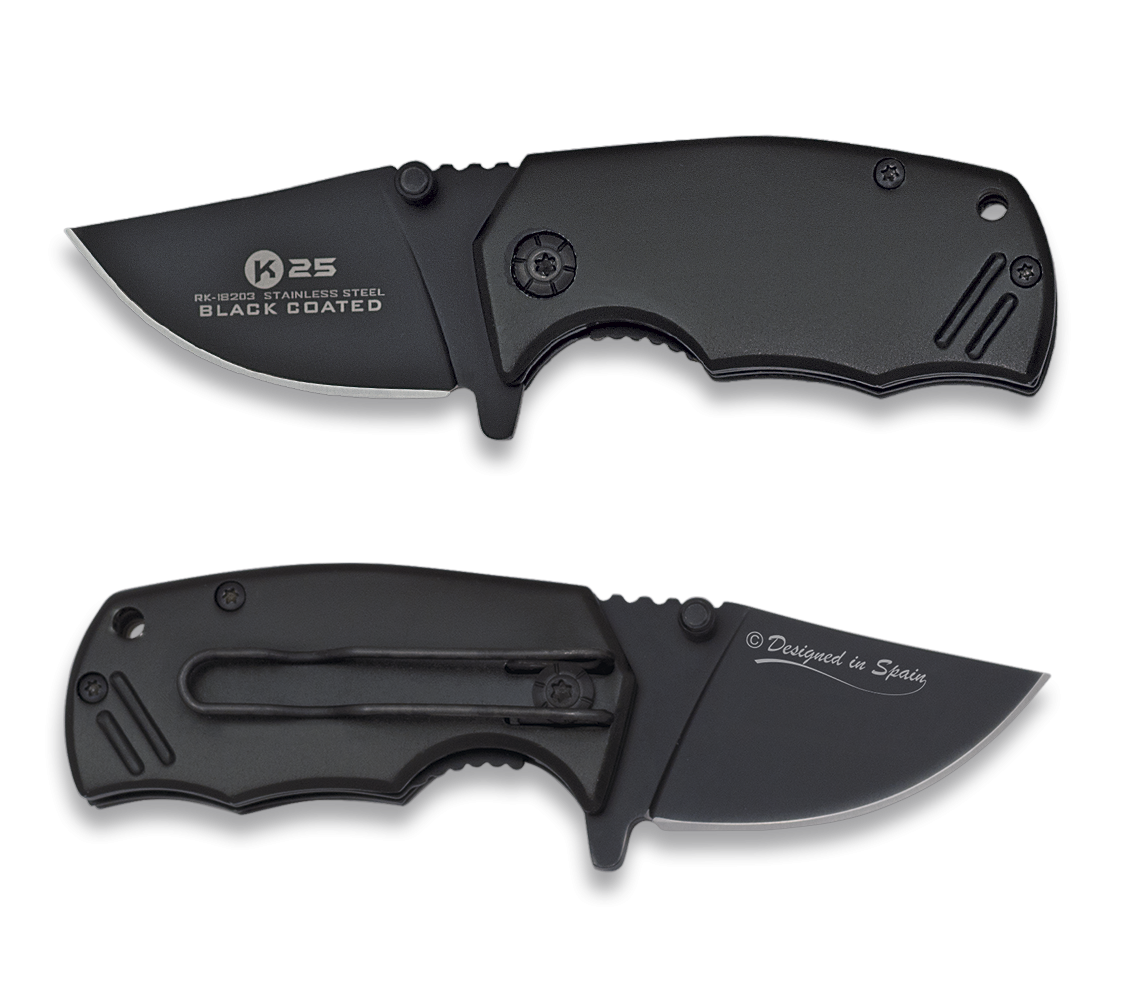 Mini Couteau tactique pliant K25 noir