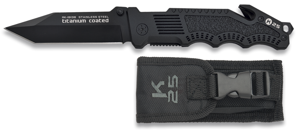 Couteau tactique pliant K25 3 fonctions
