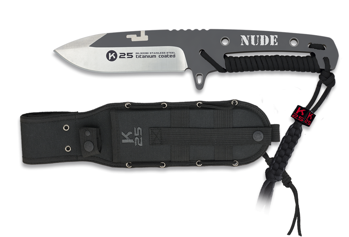 Couteau tactique K25 Nude encordé noir