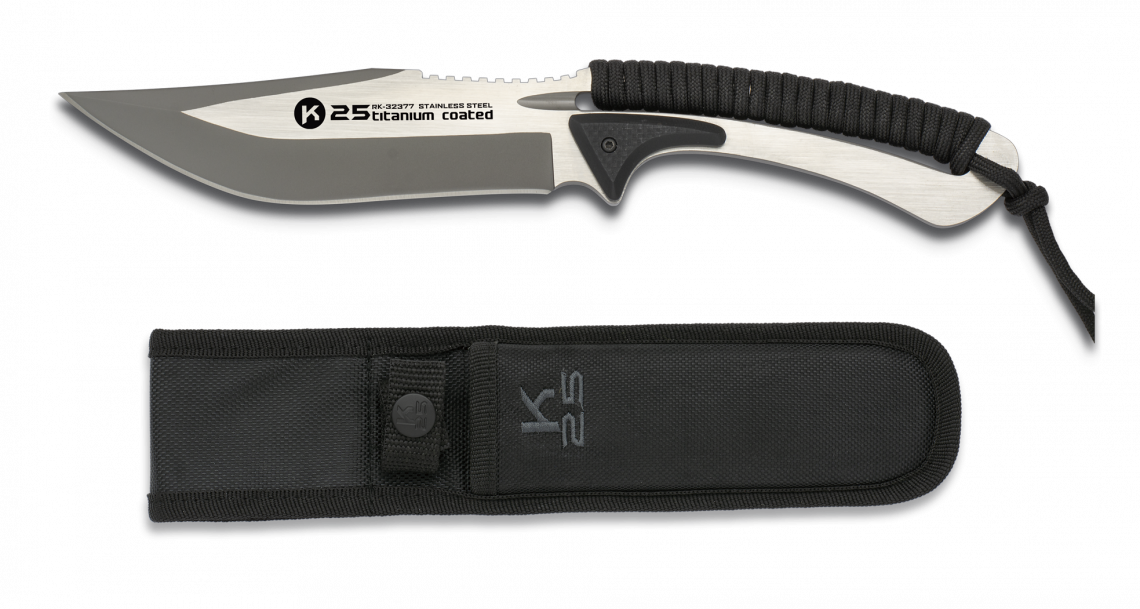 Couteau tactique K25 encordé noir