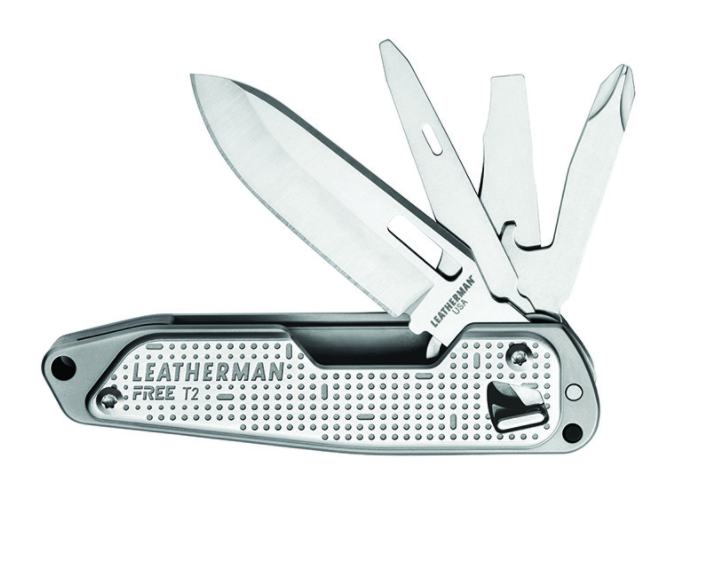 Couteau LEATHERMAN Free T2 argent