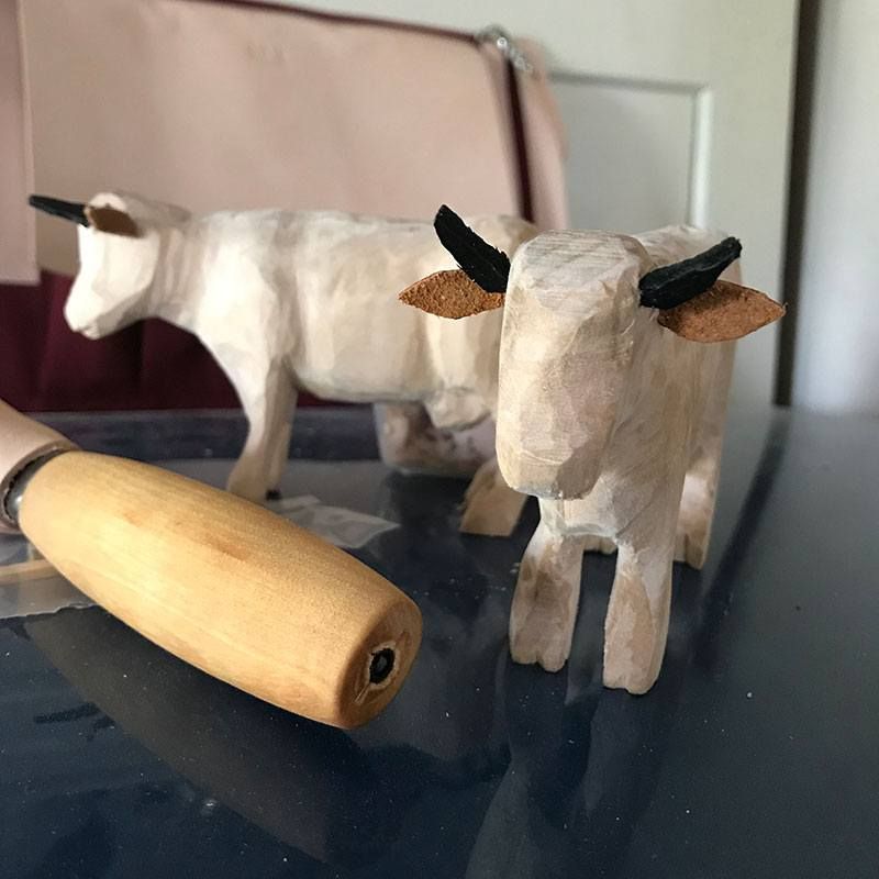 Set de sculpture sur bois vache Suisse