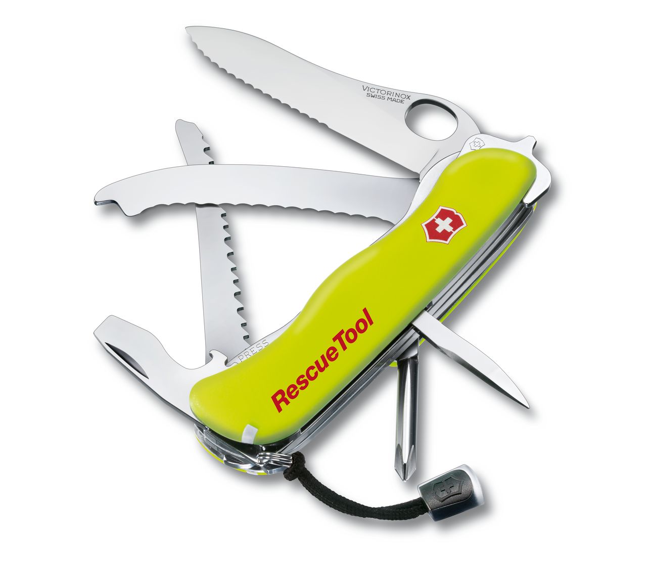 Couteau Rescuetool jaune fluo