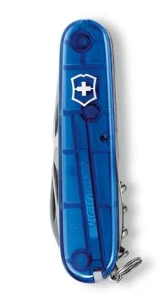 Couteau Spartan bleu transparent