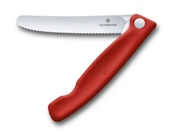 Couteau d'office pliant rouge