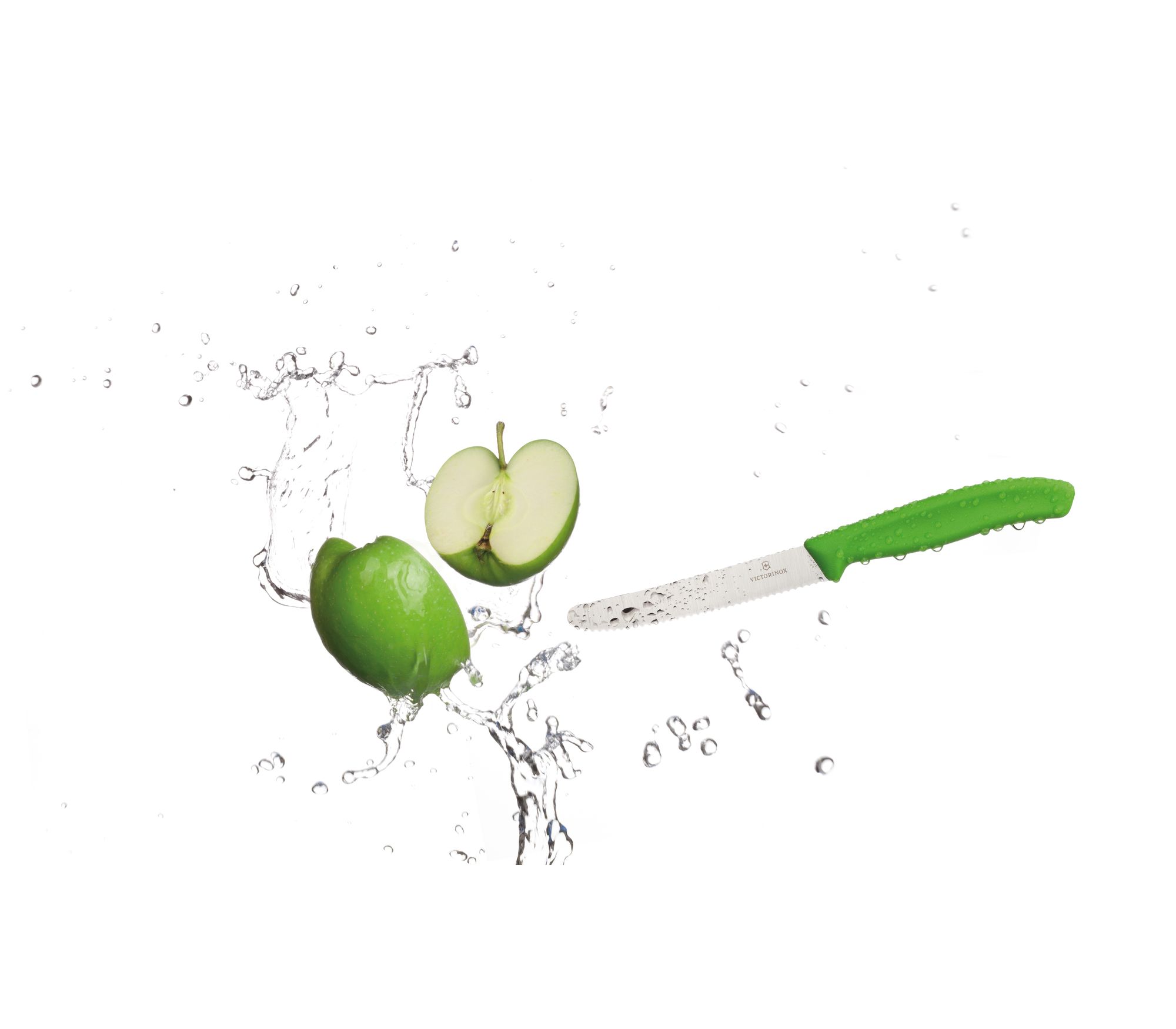 Couteau à tomate et de table vert 2pcs
