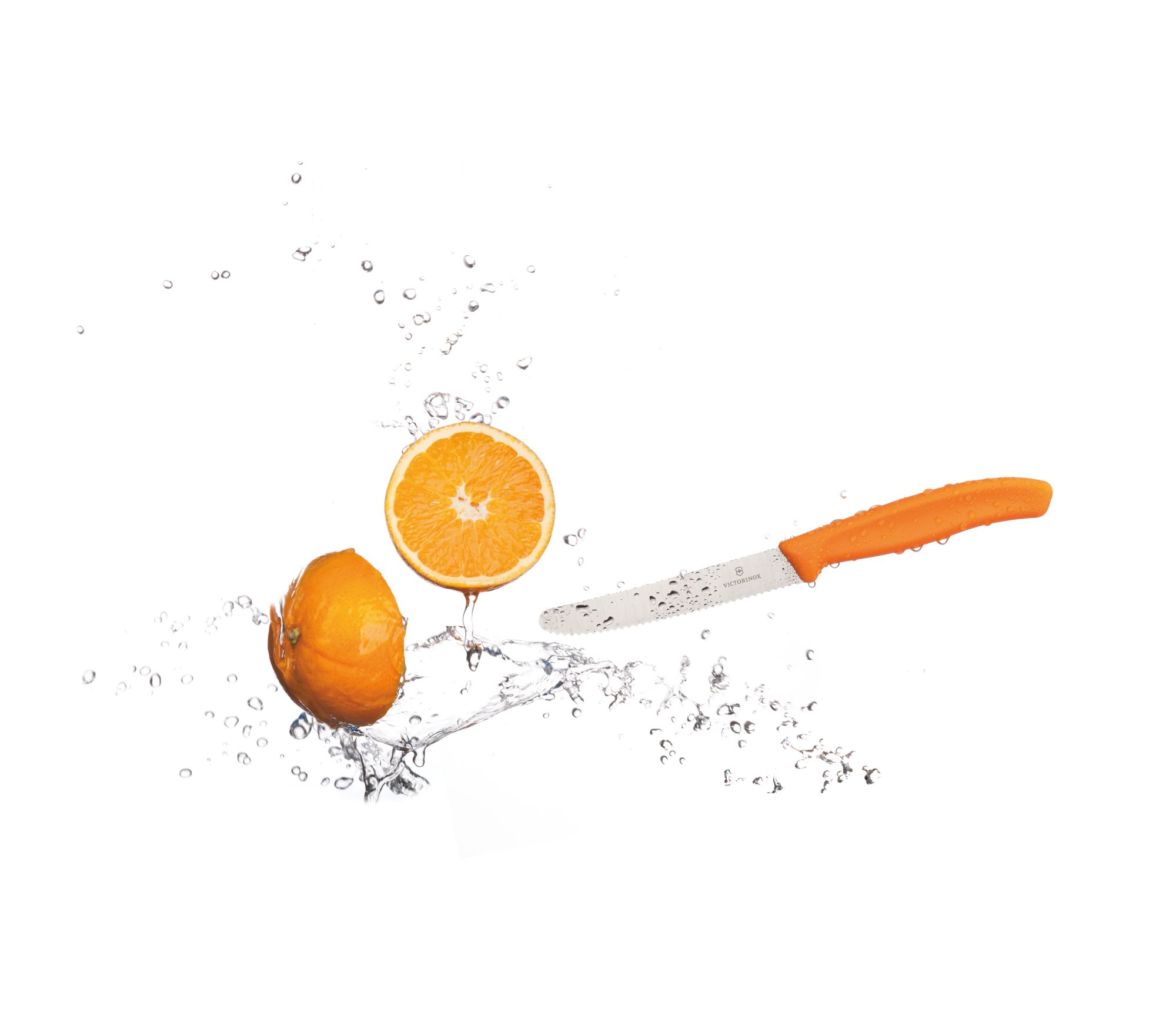 Couteau à tomate et de table orange 2pcs