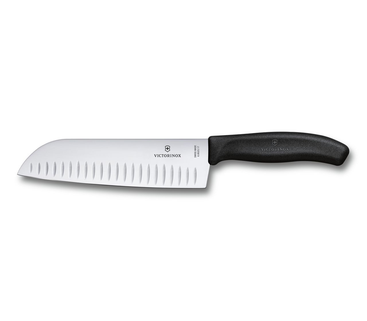 Couteau Santoku avec lame alvéolée