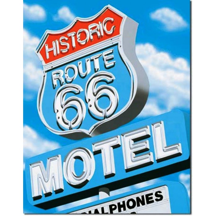 Plaque métallique R66 Historic Motel