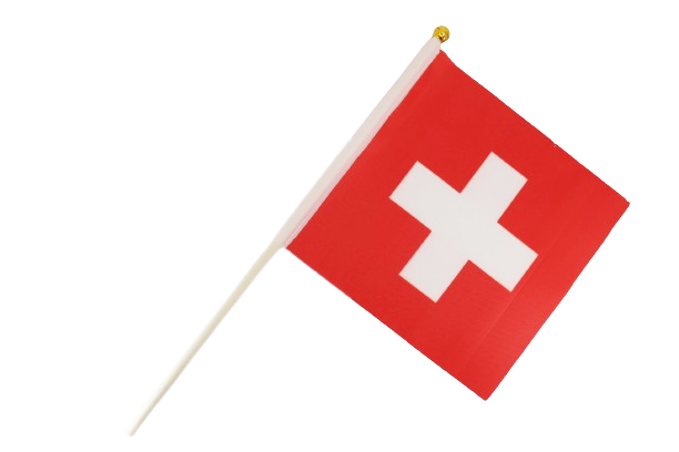 Fanion Suisse 30x30cm, mat 60cm