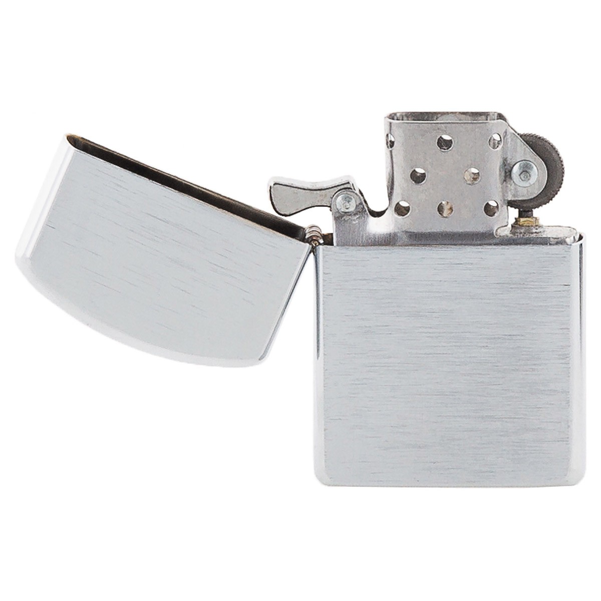Briquet-tempête chrome brossé