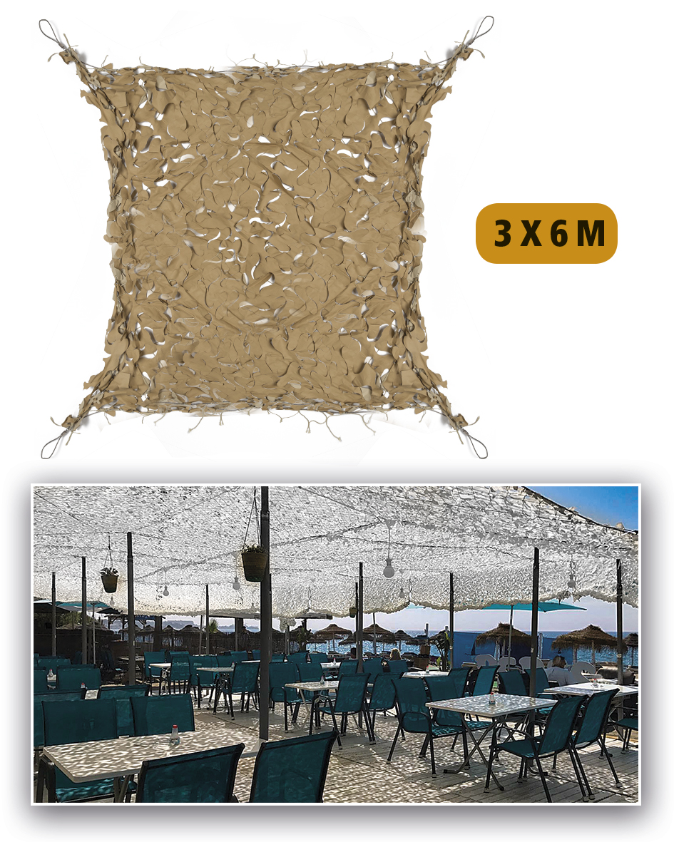 Filet de camouflage Ombre Desert 3x6m
