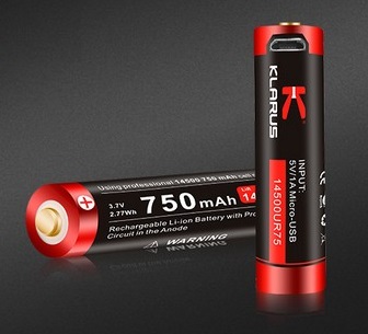 Piles rechargeables KLARUS 750mAh
