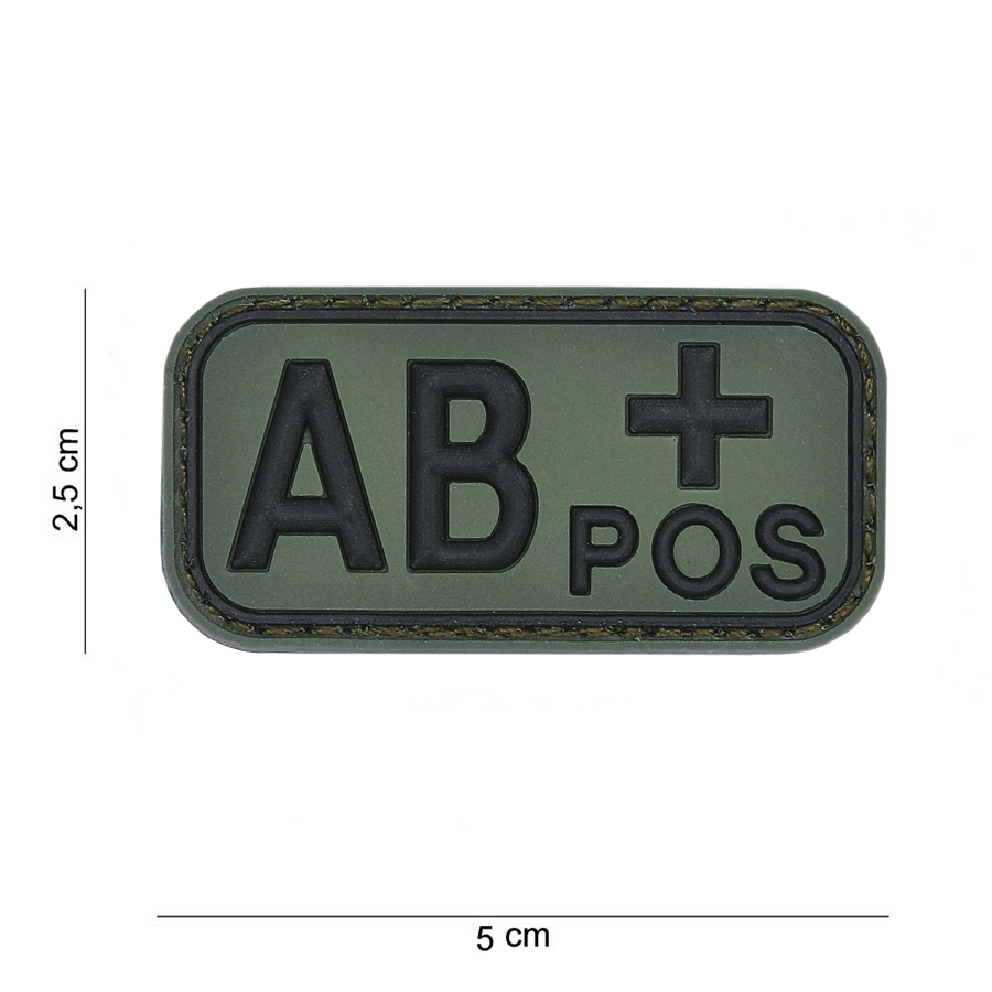 Patch PVC Groupe sanguin AB+pos. vert