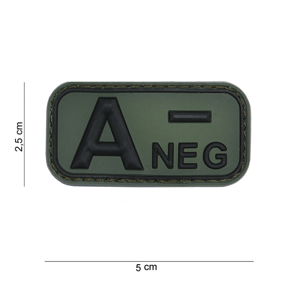 Patch PVC Groupe sanguin A-neg. vert