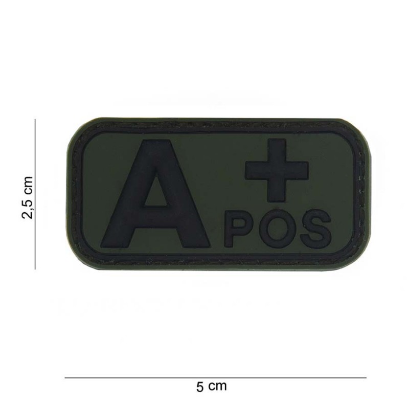 Patch PVC Groupe sanguin A+pos. vert