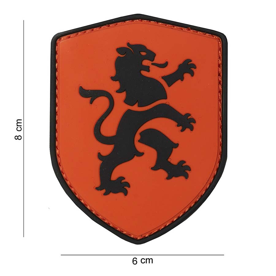 Patch PVC Bouclier Lion orange