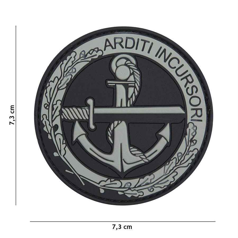 Patch PVC Arditi Incursori gris