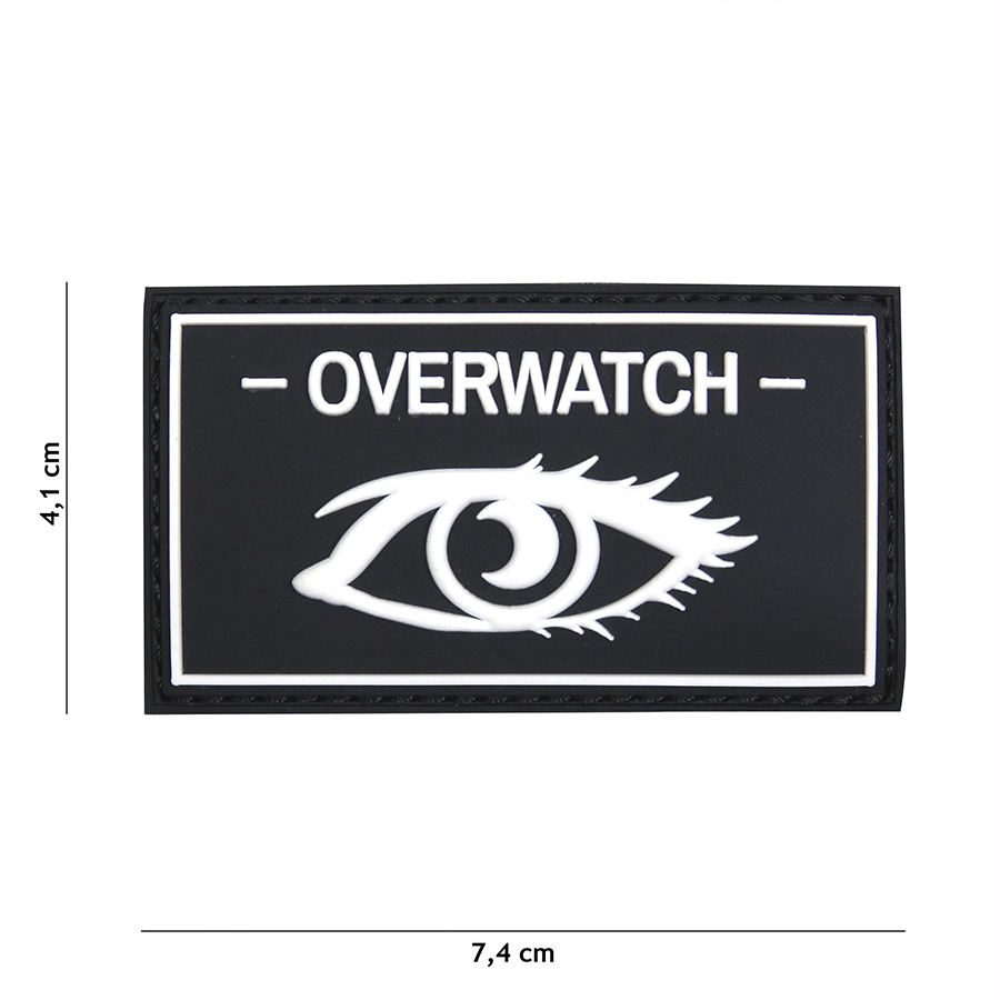 Patch PVC Overwatch noir