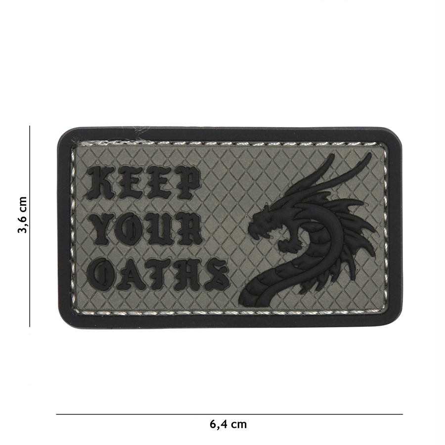 Patch PVC Keep Your Oaths gris