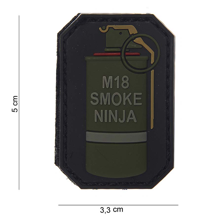 Patch PVC M18 Smoke Ninja rouge