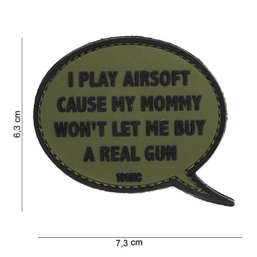 Patch PVC I Play Airsoft vert