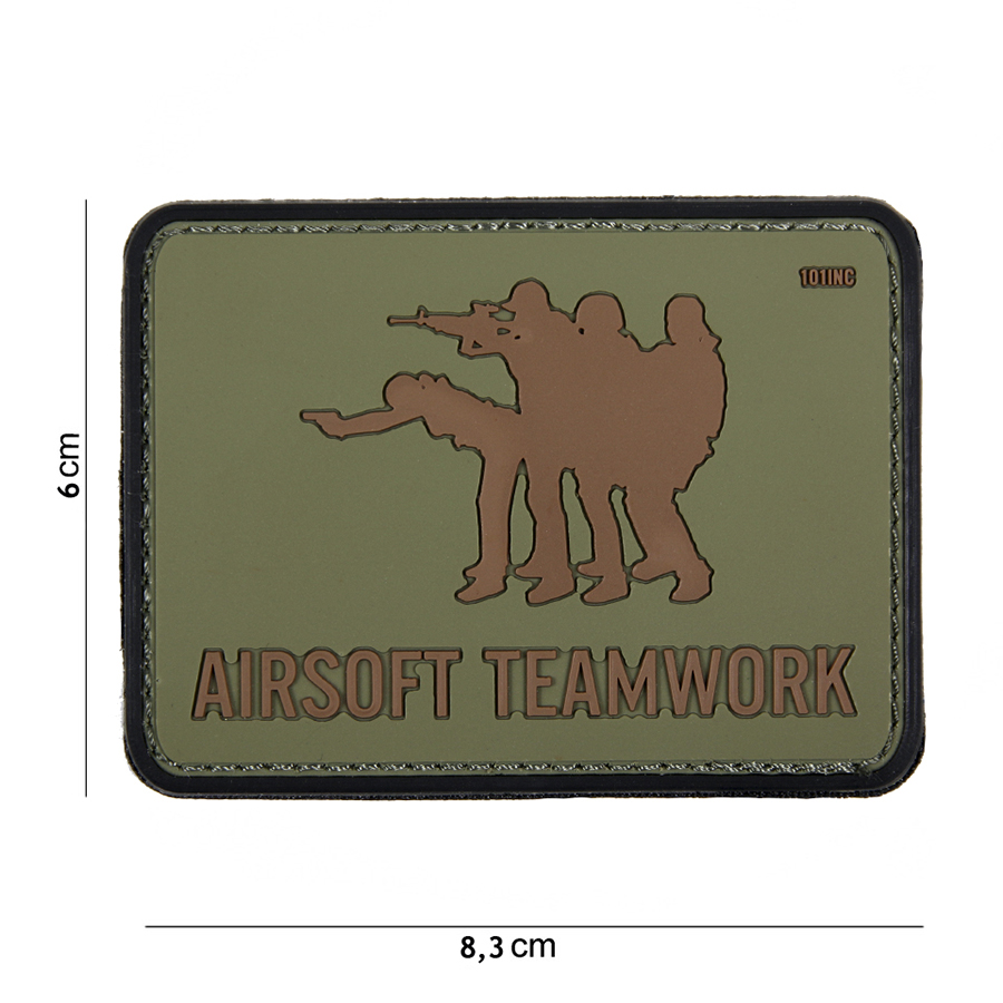 Patch PVC Airsoft Teamwork vert