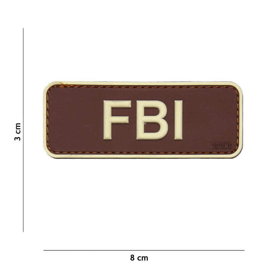 Patch PVC FBI brun