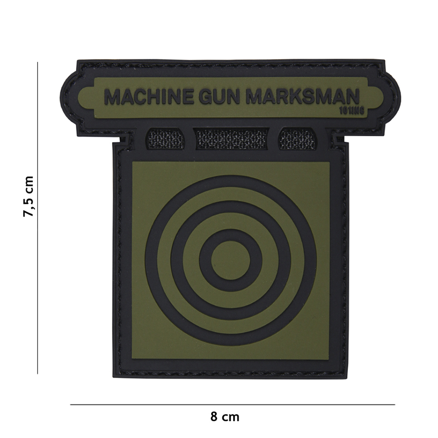 Patch PVC Machine Gun Marksman vert