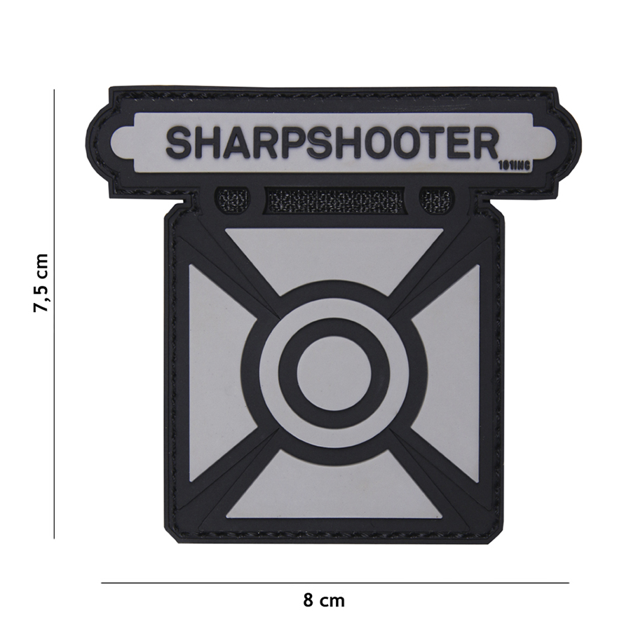 Patch PVC Sharpshooter gris