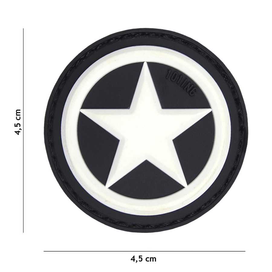 Patch PVC Étoile USA blanc