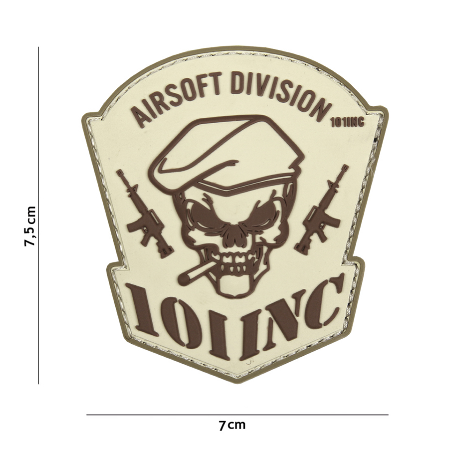 Patch PVC Airsoft Division 101 INC sable